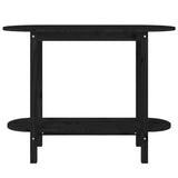 Console Table Black 110x40x80 cm Solid Wood Pine 822301