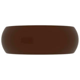 Luxury Wash Basin Round Matt Dark Brown 40x15 cm Ceramic 147006