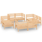 8 Piece Garden Lounge Set Solid Pinewood 3082427