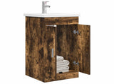 Bathroom Vanity with Sink Smoked Oak 42 x 40 x 84.5 cm 890676
