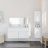 3 Piece Bathroom Furniture Set White Engineered Wood 3308526