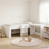 Kids'High Bed Frame with Desk White 90 x 200 cm 3423446