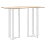 ZNTS Bar Table Legs T-Shaped 2 pcs White 50x35x cm Steel 4013101