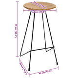 Bar Stools 2 pcs Solid Teak Wood 285203