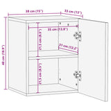 Hanging Cabinet Multicolour 38 x 33.5 x 48 cm Solid Mango Wood 4018720