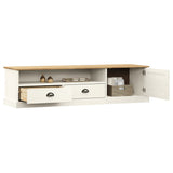 TV Cabinet VIGO White 156x40x40 cm Solid Wood Pine 353173