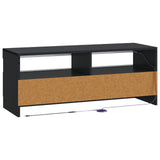 LED TV Cabinet Black Engineered Wood 897866