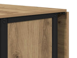 Folding Dining Table with Castors 130 x 80 x 76.5 cm steel PB 8006048