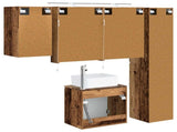 Bathroom Cabinet Set 5 pcs Old Wood Engineered Wood 3407317