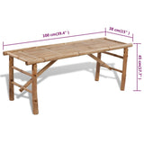 Patio Furniture Natural Bamboo Bamboo Small Foldable 41502