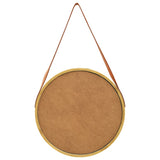 Wall Mirror with Strap 50 cm Gold 320365