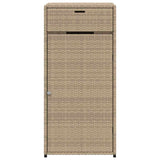 Garden Storage Cabinet Beige 55x55x111 cm Poly Rattan 365562