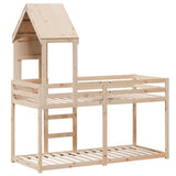 Bunk Bed without Mattress 75x190 cm Small Single Solid Wood Pine 3282007