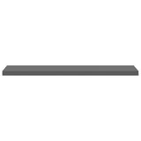 Floating Wall Shelf High Gloss Grey 120x23.5x3.8 cm MDF 323799