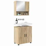 Bathroom Furniture Set 2 pcs Sonoma Oak Engineered wood & Metal 3392935