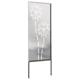 Garden Privacy Screen Silver 50 x 140 cm Stainless steel 876284