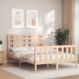 Bed Frame without Mattress Double Solid Wood Pine 3192791