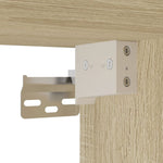 ZNTS Wall-mounted Bedside Cabinet with LED Lights Sonoma Oak 852065