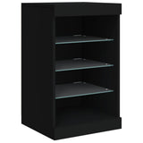 Sideboard with LED Lights Black 123x37x67 cm 3209080