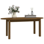 ZNTS Coffee Table Honey Brown 110x55x45 cm Solid Wood Pine 822345