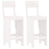 Bar Stools 2 pcs White 40x48.5x115.5 cm Solid Wood Pine 825360