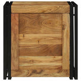 Storage Box Brown and Black 50 x 50 x 50 cm Solid Acacia Wood 4016744