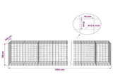 Gabion with 3.5 mm Wire and 10x10 cm Mesh 650x100x100 cm 3463399