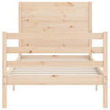 Bed Frame without Mattress 100x200 cm Solid Wood 3194626