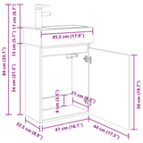 Bathroom Vanity Unit with Tap High Gloss White 889505