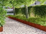 Lawn Edging 20 pcs 100 x 30 cm Steel Rusty 8008642