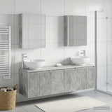 Bathroom Cabinet Set 5 pcs Concrete Grey Engineered Wood 3406490