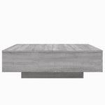 ZNTS Coffee Table with LED Lights Grey Sonoma 100x100x31 cm 836607