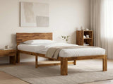 Single Bed Frame with Headboard ROSTOCK Natural 100 x 200 cm 903375