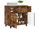 Bathroom Vanity Unit Smoked Oak 60 x 35 x 80 cm Engineered Wood 889420