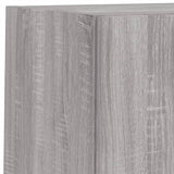 6 Piece TV Wall Units with LED Grey Sonoma Engineered Wood 3216709