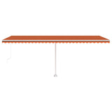 Freestanding Manual Retractable Awning 600x300 cm Orange/Brown 3069600