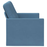 2 Seater Sofa Blue 150 x 81 x 82 cm Corduroy Fabric 42041103