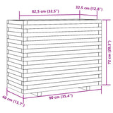 ZNTS Garden Planter White 90x40x72 cm Solid Wood Pine 3282635