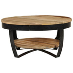 ZNTS Coffee Table Solid Rough Mango Wood 65x32 cm 244675