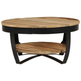 ZNTS Coffee Table Solid Rough Mango Wood 65x32 cm 244675