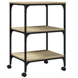 Printer Stand 3-Tier Sonoma Oak 50x41x75 cm Engineered Wood 842287