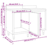 Commercial Work Table Cabinet 120x60x96 cm Stainless Steel 3058267