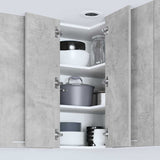 Hanging Cabinet Concrete Grey and White 57 x 57 x 80 cm 884293