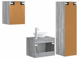 Bathroom Furniture Set 3 pcs Grey Sonoma 33 x 34.5 x 160 cm 3406069