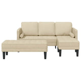 Sofa Set 2 pcs Cream 173 x 131 x 67 cm Fabric 3329258
