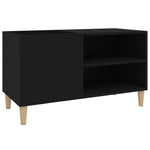 ZNTS Record Cabinet Black 84.5x38x48 cm Engineered Wood 831942