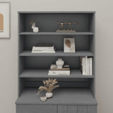 Top for Highboard HAMAR Dark Grey 90x30x100cm Solid Wood Pine 340434
