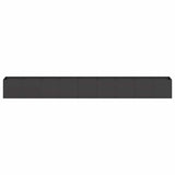Planter Black 360x40x40 cm Cold-rolled Steel 860696