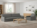 Sofa Set 2 pcs Dark Grey Velvet 3433230