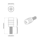 Standoff Screw 4865 pcs Black M4 Rubber and Steel 865027